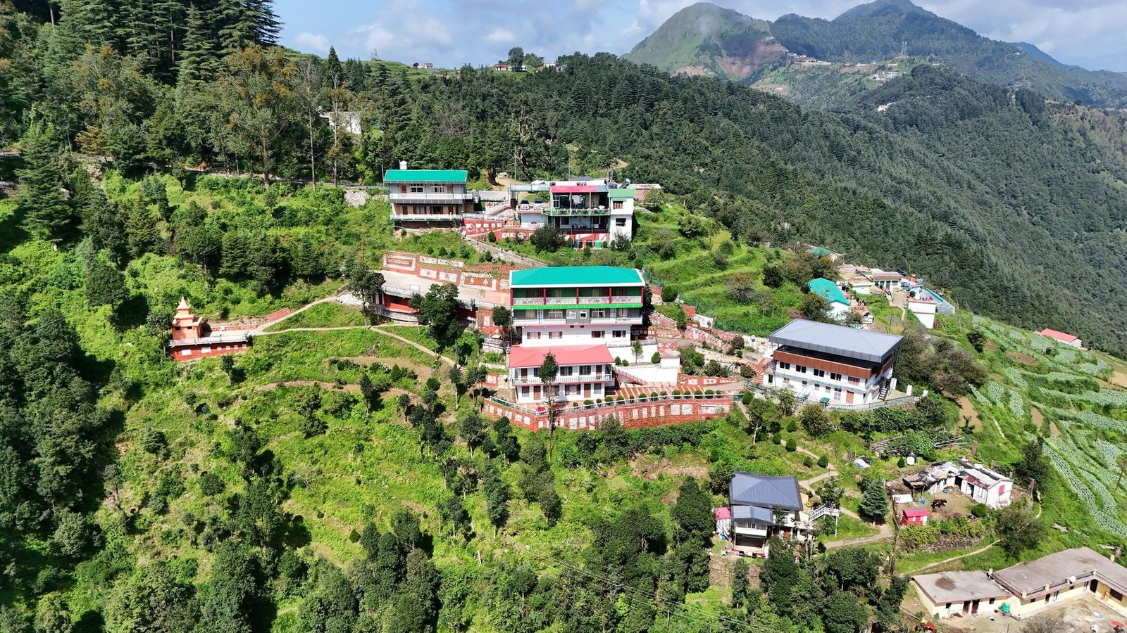 Aerial view of Hotel Garden Cottage and Resort Dhanaulti